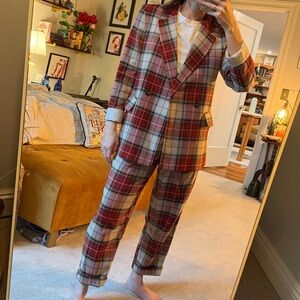 H&M plaid trousers